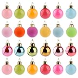 WDS WONDROUS 24Pcs Mini Glass Christmas Balls...