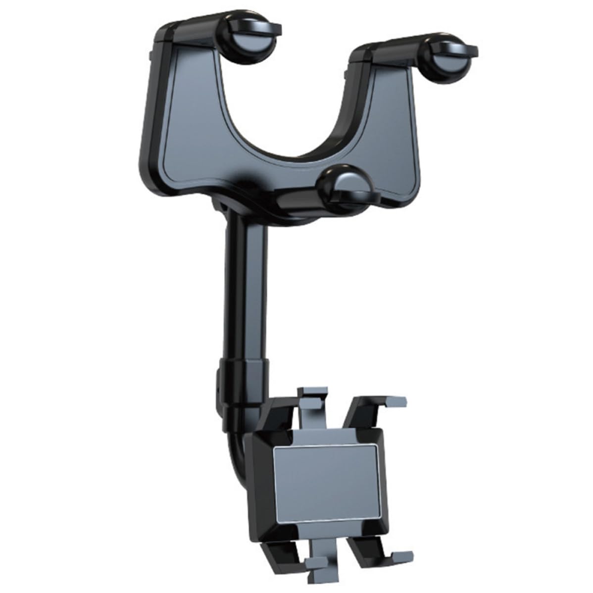 TOYANDONA Soporte para Teléfono de Coche Negro Clip Abs y Pegamento PU | Visualización Cómoda de Navegación, para Vehículo y Conducción, Montaje en Tablero