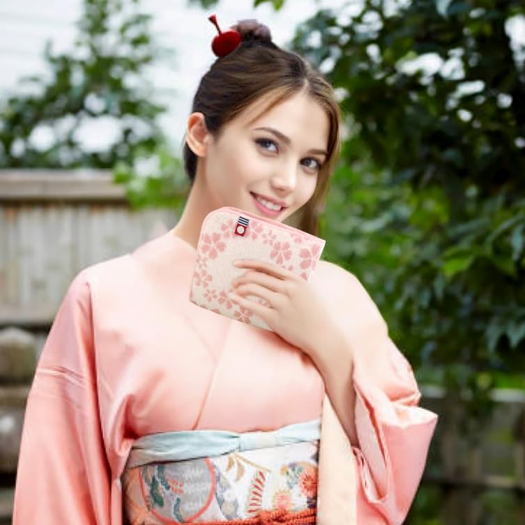 FORTUNA Tokyo Imabari Handkerchief Sakura Cherry Blossoms Design Mini Towel Cotton 100%, Made in Japan