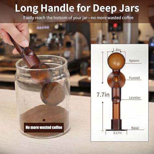 Image of 2 Pcs Coffee Scoop with Funnel for Reusable K Cup, 2 TBSP Measuring Spoon