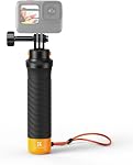 K&F Concept Waterproof Monopod Floating Hand Grip, Fast-Release Design Compatible with for Gopro Hero 13/12/11/10/9/8/7/6/5/4/3 Session DJI Osmo and Other Action Cameras, Wrist Strap for Water Sports