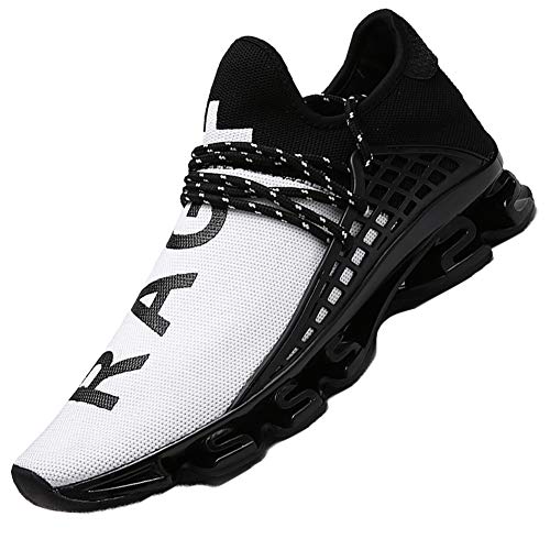 Image of XIANV Men Trail Running Shoes Breathable Sport Athletic Tennis Walking Shoes (White, Numeric 8)