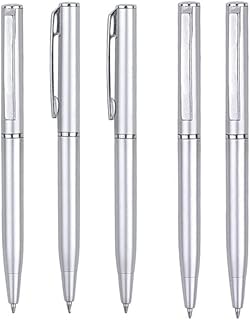 CUIKOSAER Small Pens Mini Pens, 5 Pcs Retractable Ballpoint Pens, Small Writing Pen Short Pens Stainless Steel Point Pen with Copper Fittings Ballpoint Pen Small Personalized Pens Pockets Business