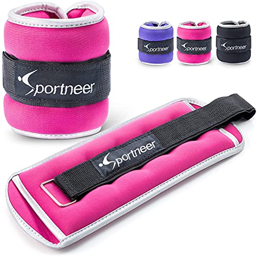 Sportneer Ankle Weights Wrist Weights -0.5 1 2 3 4 5 Lbs Pair for Men Women Kids Strength Training Wrist and Ankle Weights Set Comfortable and Soft Perfect for Dancing Running Walking Fitness Workout