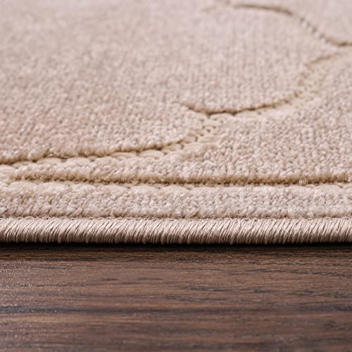 SANAT Outdoor Teppich Wetterfest - Teppich für den Innen- und Außenbereich - Balkon Teppich Wasserabweisend - Teppiche für Terrasse, Garten, Küche, Bad oder Wohnzimmer - Beige, 140 x 200 cm