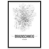 JUNIWORDS Stadtposter, Braunschweig, Wähle eine Größe, 