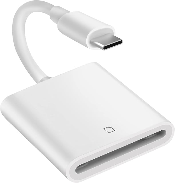 Leitor de cartão SD USB C, leitor de cartão de memória FUFAXHX para dispositivo tipo C, adaptador de leitor de cartão SD compatível com Samsung Galaxy S22/21/20/10, MacBook Air 2020, câmera