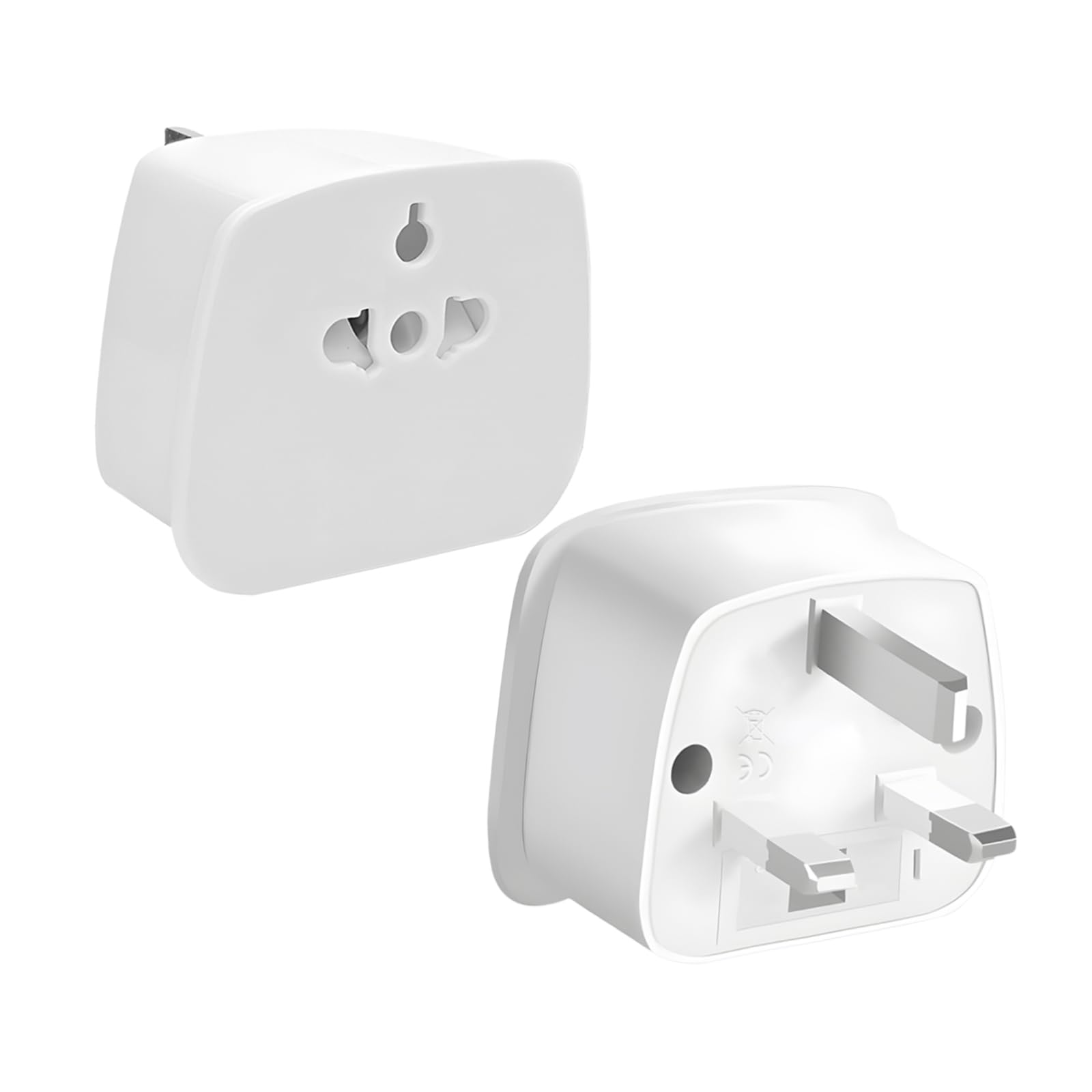 2 Pack European to UK Plug Adaptor, US to UK Travel Plug Adapter with 13A Fuse for USA, EU, Australia, Thailand, Canada, Japan and More (Type-G to Type A, B, C, I, E, F, L)