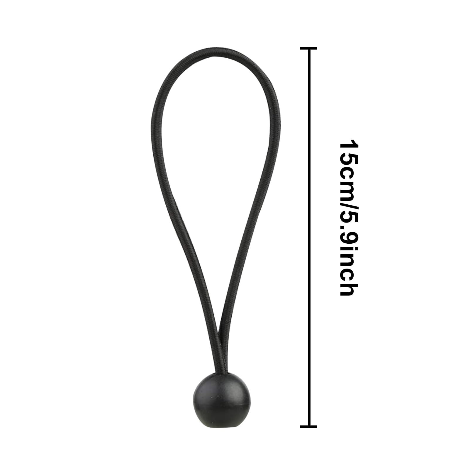Wowangce 100 Pcs 6 Inch Ball Bungee Cords Tarp Tie Downs Bungee Cords With Balls Heavy Duty Outdoor Tarp Straps For Canopy Shelter Camping Cargo Tent Poles UV Resistant (Black White