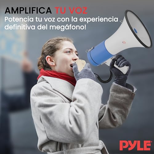 Megáfono Pyle de 50W portátil con control de volumen para hacerte oír 6