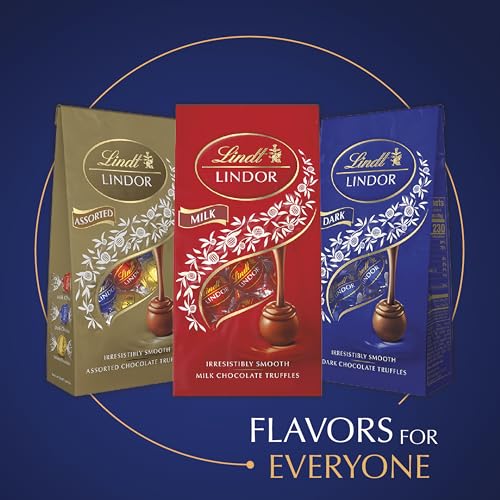 Image of Lindt LINDOR Dark Chocolate Truffles, Dark Chocolate Candy with Smooth, Melting Truffle Center, 5.1 oz. Bag