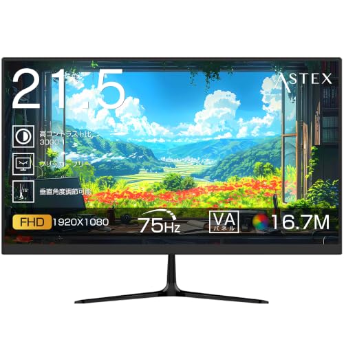 Amazon.co.jp: ASTON 液晶モニター 21.5インチ フルHD VAパネル 75Hz