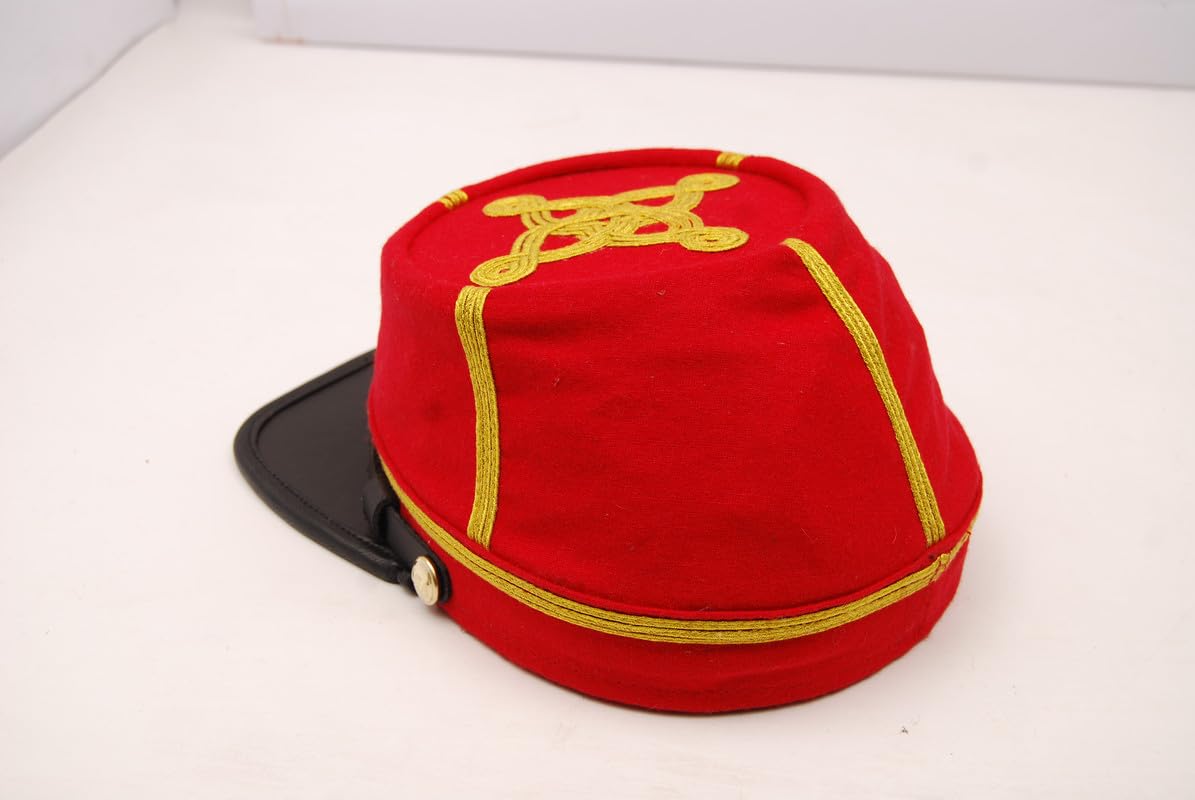 Men's US Civil War Captains 2 Braid Kepi|Red M