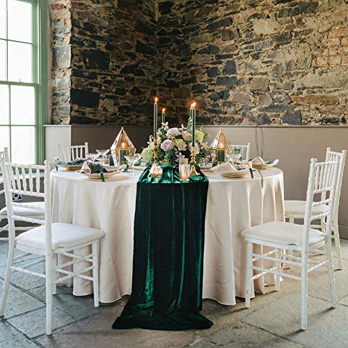Velvet Table Runner 6 Packs 29 X120 Inches Emerald Green Table Runner Soft Table Overlay Banquet Party Table Runners For Christmas Decoration #TOP1