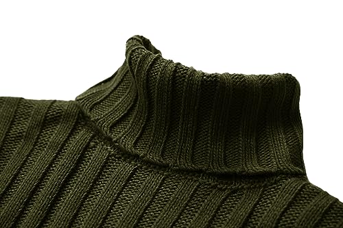 Gafeng Mens Turtleneck Sweaters Winter Thick Ribbed Knit Loose Fit Chunky Thermal Cable Pullover Knitwear3