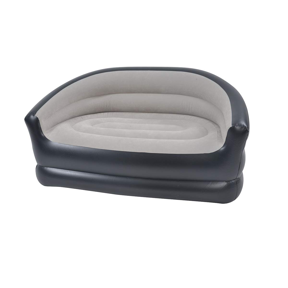 Inflatable Lazy Sofa Outdoor Folding Lounger Chair Flocking Leisure Couch (Double Sofa)