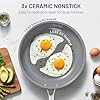 Kikcoin Non Stick Frying Pans, 3 Pack Ceramic Frying Pan for Cooking, 8+9.5+11 Inch Omelette Pans Set with Stay Cool Handle, Induction Ready, Free of PFAS PFOA PTFE, Oven/Dishwasher Safe #1