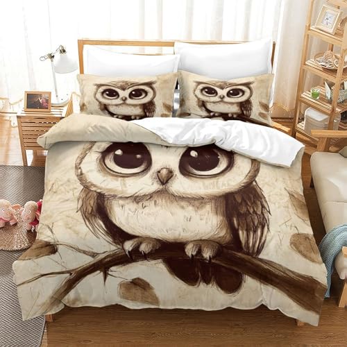Housse de Couette Microfibre Imprimé 3D King Parure de Lit Confort - 3