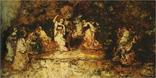 Toile Adolphe Monticelli 60x90cm pour décoration de chambre moderne