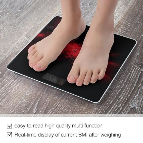 Báscula digital de baño con pantalla LCD y plataforma de vidrio templado miniatura 5