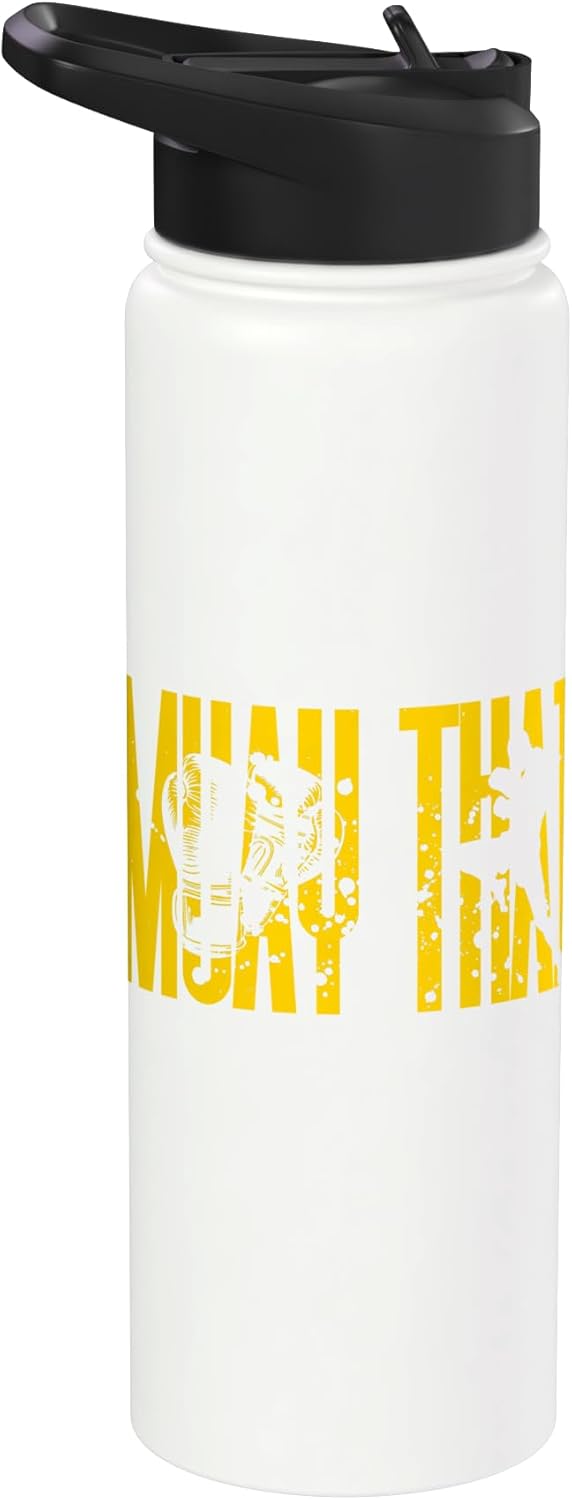 Muay Thai Fighting Technique Stainless Steel Insulated Water Bottle