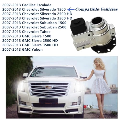 Power Folding Door Mirror Motor Compatible with 2007-2013 GMC Yukon Sierra,2007-2013 Chevrolet Tahoe Suburban Silverado,2007-2013 Cadillac Escalade, Left/Right #GM0817558,20756891