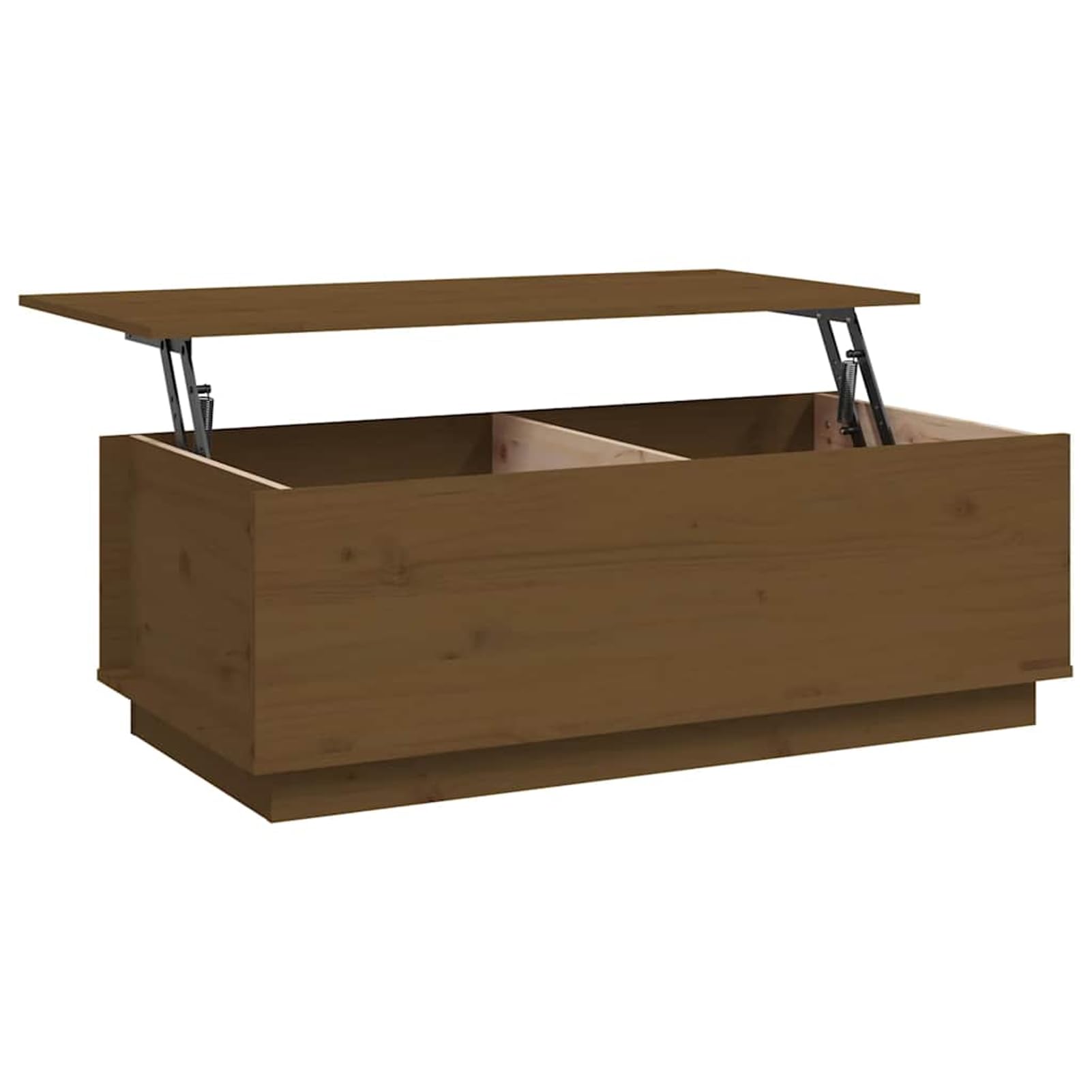 Gecheer Mesa de Centro Elevable,Mesita de Salón o Comedor, Modelo LC,Modern Mesa de Centro elevable Mesa Auxiliar Mesa de Café Versátil con Almacenaje Mesita de Salón de Pino marrón Miel 100x50x35 cm