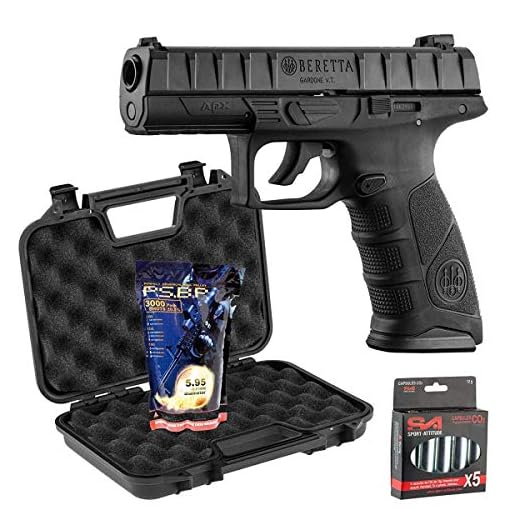 France Défense Pack Beretta APX 0,5J - Co2 + Mallette Noire + 5 Capsules De Co2 + 3000 Billes 0,25G G&G