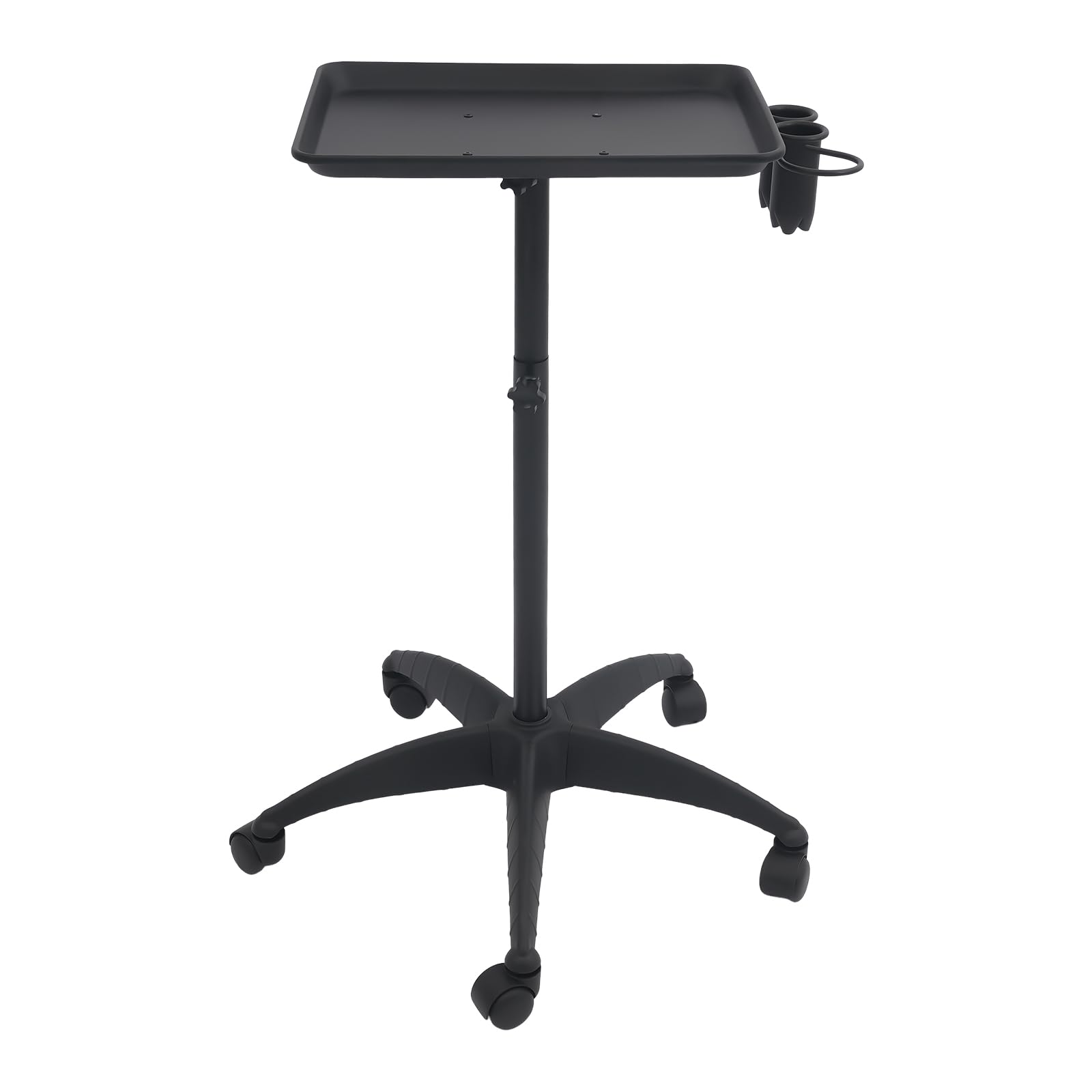 Chariot Coiffure 45x33cm Hauteur Réglable 64-108cm roulettes Noir