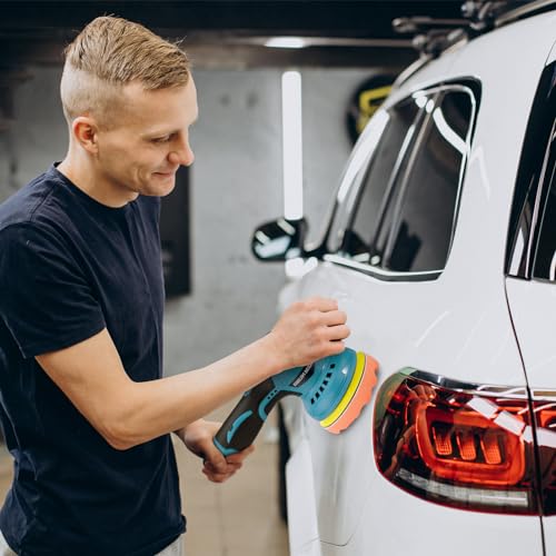 Helangel Car Polishers and Buffers,Cordless Car Polishing Kits 2500-7000RPM, 8 Variable Speed,5 inch Base Car Polisher with 2 Rechargeable Battery for Auto Detailing/Polishing/Waxing - Image 7