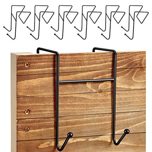 6 Pack 3 Inch Space Addition Cubicle Wire Double Coat Hook For 2 Inch Width Partition Wall Cubicle Panel, Black Office Hooks For Hanging Coats, Pictures, Purses, Bags, Umbrellas, File Pockets, Hats #TOP19