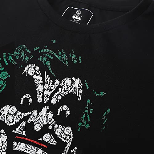 Image of Free Authority Joker Printed Regular Fit Black Cotton Men's T-Shirt