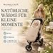Hofbrucker Kinderwagen Fußsack Polaris – Warm & kuschelig, ideal für Babys & Kleinkinder, hochwertiges Lammfell, passend für Ergo Kinderwägen, atmungsaktiv und Wind & Wasser abweisend (beige)