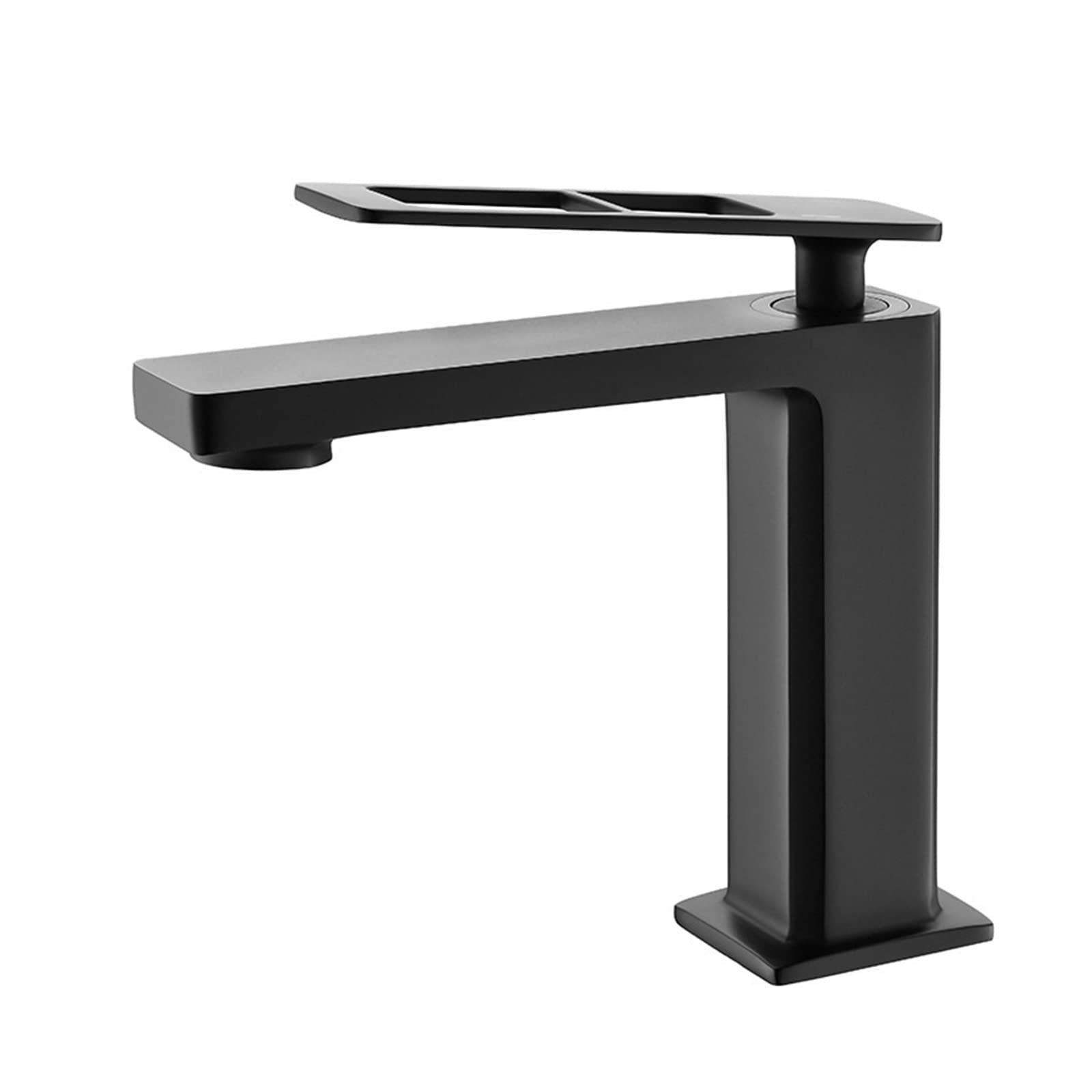 Mitigeur lavabo anti-éclaboussures robinet salle de bain laiton or et noir mat