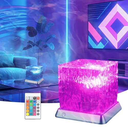 LETOUR Projecteur Lampe Aurore Boréale, 16 Couleurs & 30 Modes Lumineux, Projecteur Vague Océan Effet Plafond Lampe Déco Chambre Ambiance Relaxante, Cadeau...