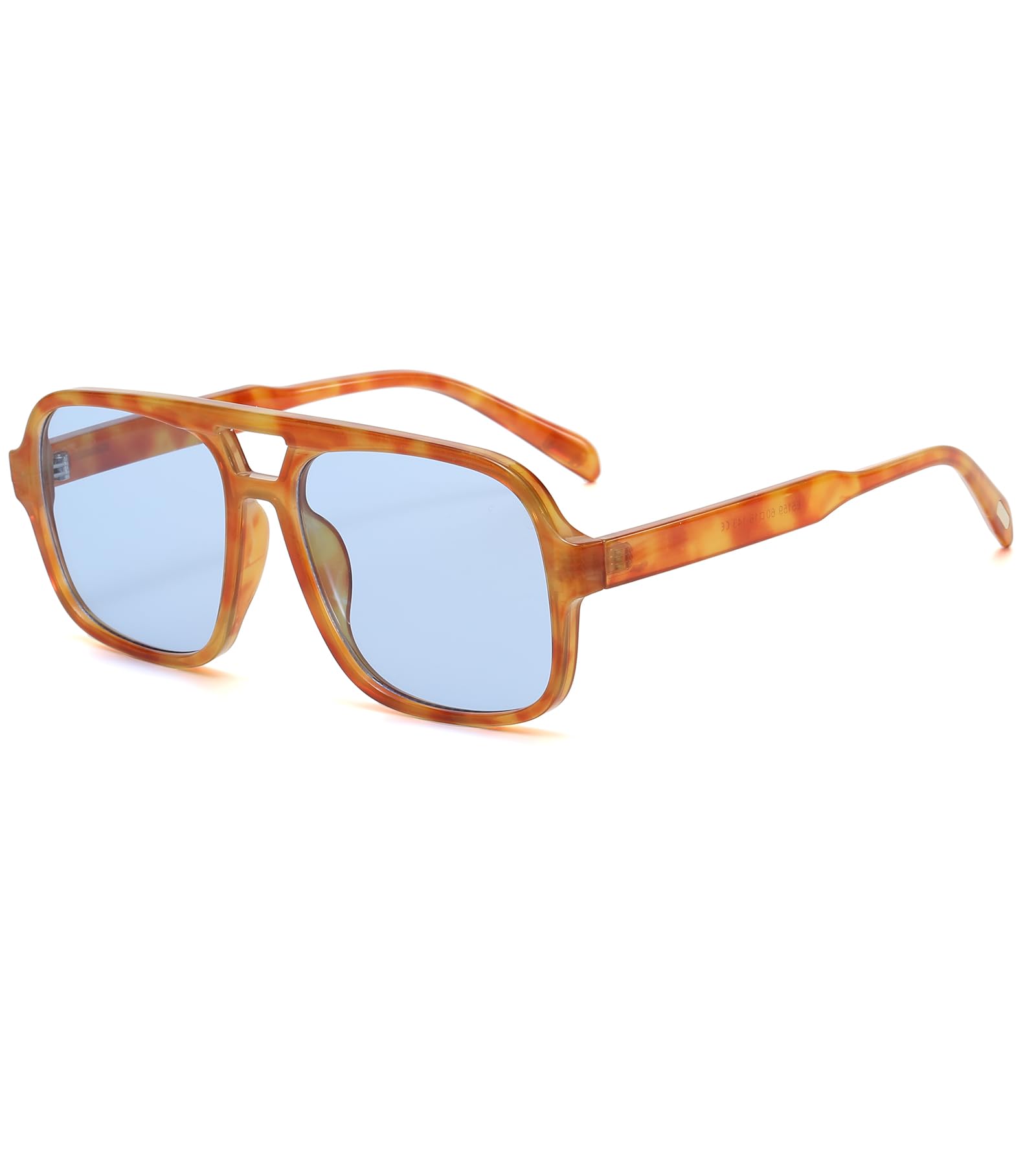 Breaksun Retro Aviator Sunglasses for Women Men Trendy Classic 70s Square Aviator Sun Glasses Vintage Shades