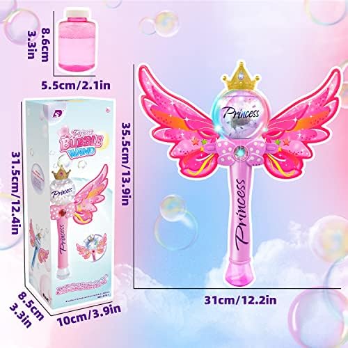 Bubble Machine for Kids, Automatic Toys for Girls Princess Bubble Wand Bubble Blower with 1 Bottles Bubble Refill Solution, Musical & Light Up Bubble Maker for 2 3 4 5 6 7 Year Old Toddler Girl Toys 7 Bubble Machine for Kids, Automatic Toys for Girls Princess Bubble Wand Bubble Blower with 1 Bottles Bubble Refill Solution, Musical & Light Up Bubble Maker for 2 3 4 5 6 7 Year Old Toddler Girl Toys