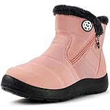 [ZUSERIS] スノーブーツ スノーシューズ レディース ブーツ ショート 撥水加工 防滑 軽量 軽い 暖かい裏起毛 防寒 保暖 冬用 カジュアル 綿靴 雪靴