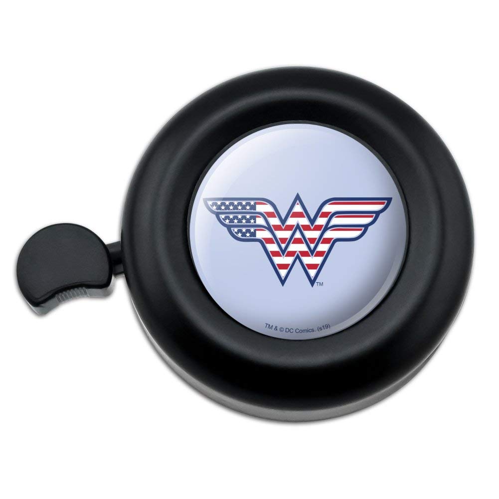 GRAPHICS & MORE Wonder Woman USA American Flag Logo Bicycle Handlebar Bike Bell