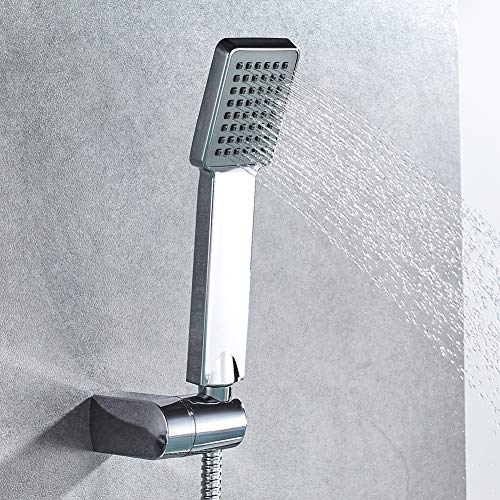 High Pressure Square Rainfall Shower Head - Chrome Finish - Image 3