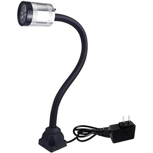 Flexible Work Light, Led Machine Light, Led Flexible Gooseneck Light 900 Lumens with 20inch Flexible Gooseneck 120 Volt for Lathe Workbench Bandsaw and Machine Tool