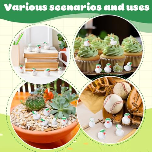 Image of 50 Pcs Golf Ducks Toy Figures, Mini Resin Ducks Bulk, Tiny Duck Figurine Dress up Game Toy for Party Favors (Golf Ducky)