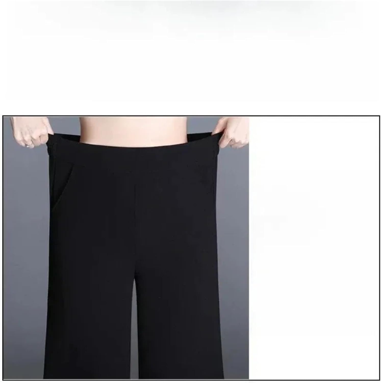 Trousers Boot Cut Solid Color Elastic High Waisted Pockets Casual Loose Elegant Women's Clothing Spring Pants