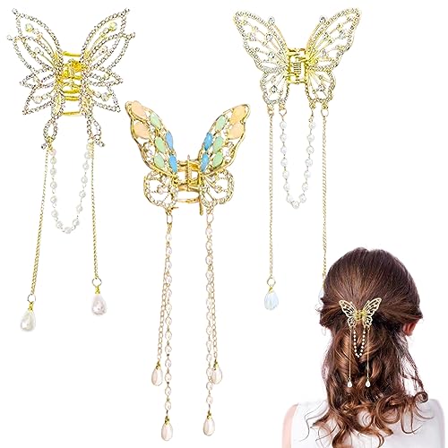 3 piezas de pinzas mariposa para cabello miniatura 1