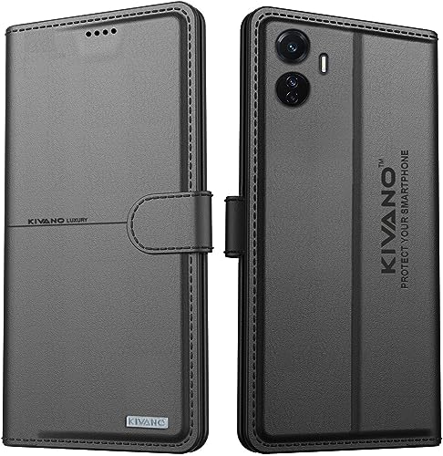 Image of KIVANO Compatible with Vivo T1 Pro 5G Flip Cover | Leather Finish | Inside Pockets & Inbuilt Stand | Shockproof Wallet Style Magnetic Closure Back Cover Case