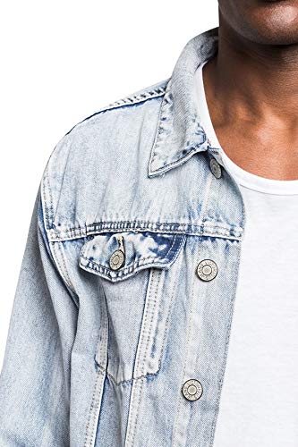Image of VICTORIOUS Men's Distressed Denim Jacket