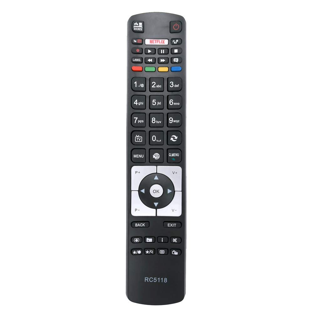 VINABTY RC5118 Telecomando Sostituito Adatto Per Hitachi Telefunken TV