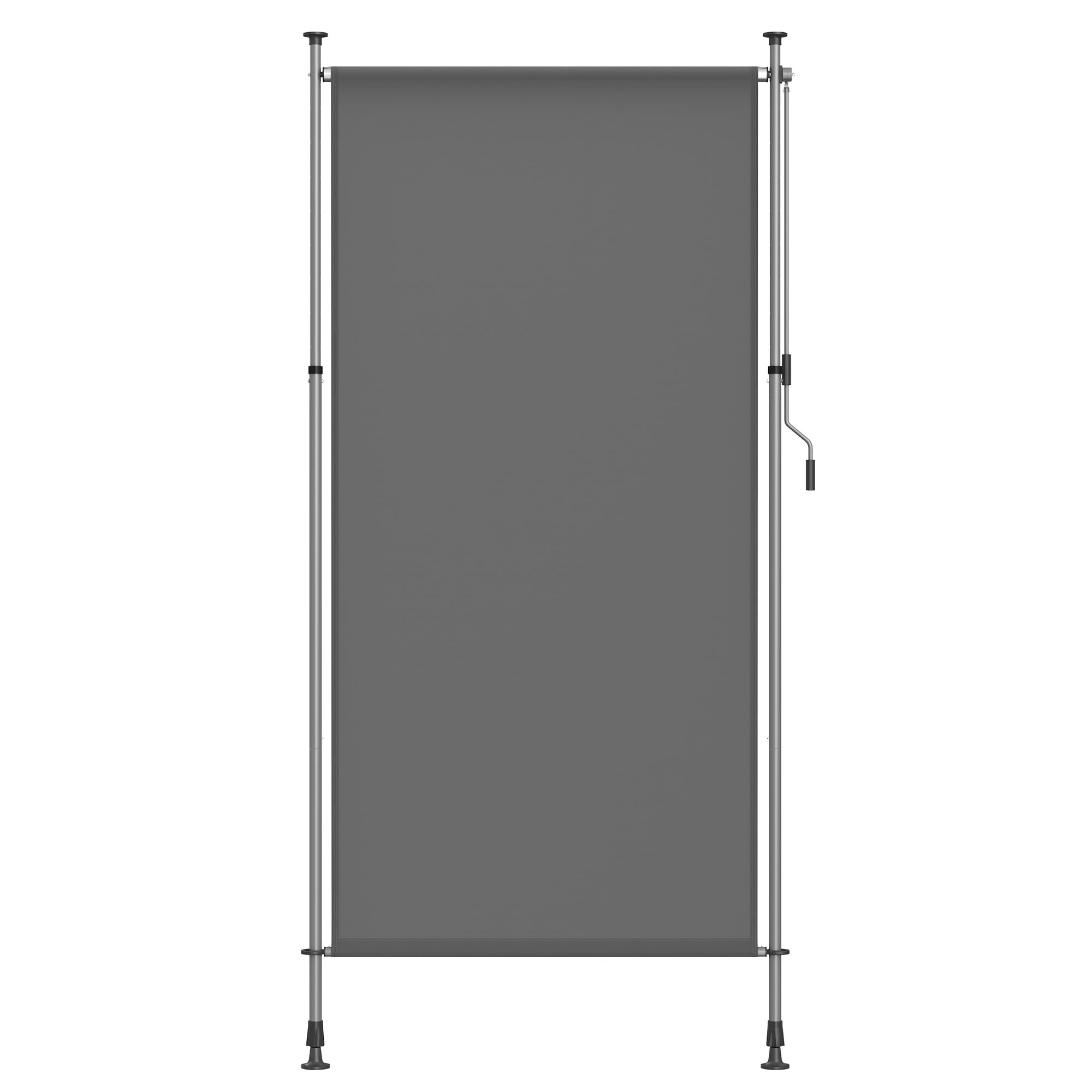 SONGMICS Senkrechtmarkise, höhenverstellbar, 120 x (220-300) cm, kein Bohren erforderlich, Vertikalmarkise für Terrasse, Balkon mit Markisenkasten, UPF 50+, Sichtschutz, anthrazitgrau GSA0120G01