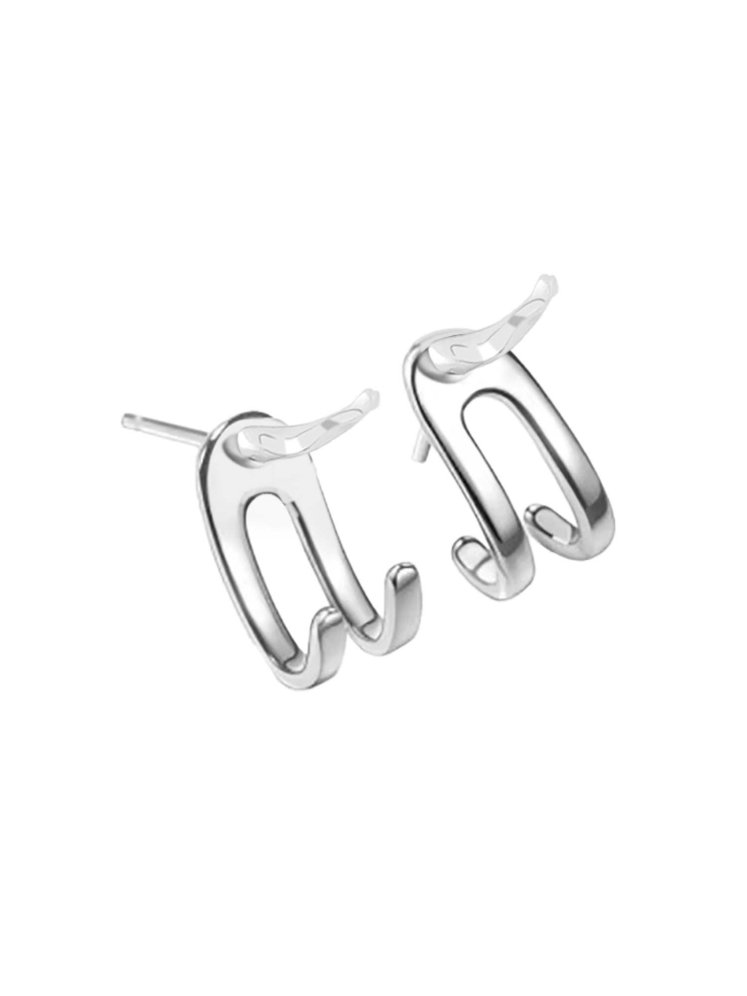 Stud Earrings for Men | Fashion Stainless Steel Silver Studs Men's Earring | Accessories for Men | Birthday Gift for Boys & Men Anniversary Gift for Husband