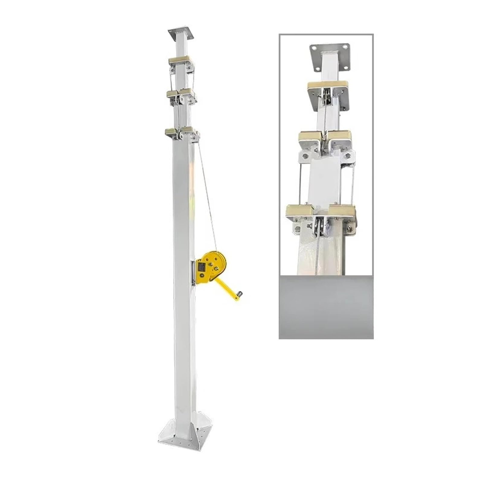 Hand Lift Mast, Telescopic Heavy Lift Pole 4 Meters 10 Meters, Telescoping Mast(Lifting Rod 5 Meters)